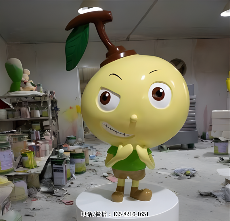 玻璃鋼卡通龍眼公仔雕塑 玻璃鋼卡通龍眼公仔雕塑